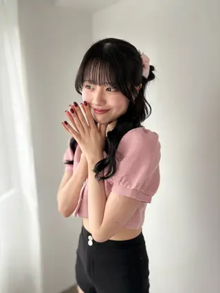 ロング ヘアアレンジ 新宿/韓国ヘア 中明度カラー/かやのヘアスタイル