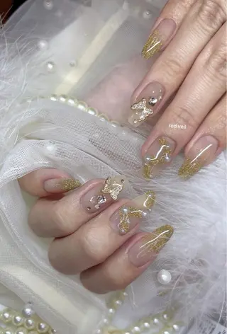 セミロング 長さ出し専門 nynaのネイルデザイン