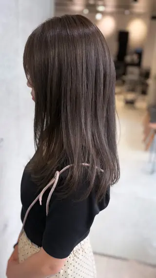 ロング カラー パーマ レイヤー/グレージュ 赤み消し/コウスケのヘアスタイル