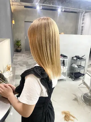 ミディアム カラー qulim所属・前橋 姫奈のヘアスタイル
