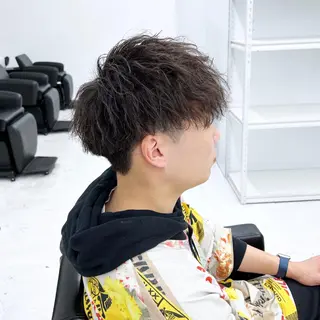 ショート パーマ メンズ 大橋 拓巳のヘアスタイル