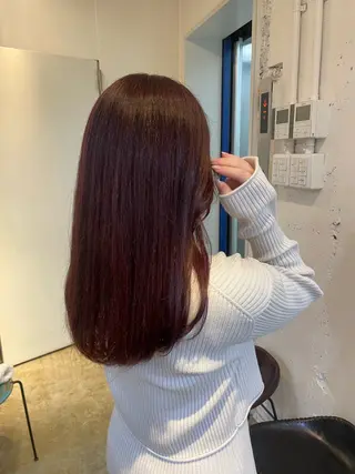 セミロング カラー RIN／韓国ヘア レイヤーカットのヘアスタイル