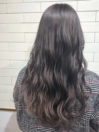 ロング カラー 🤍髪質改善➕透明感 カラー🤍川上葵のヘアスタイル