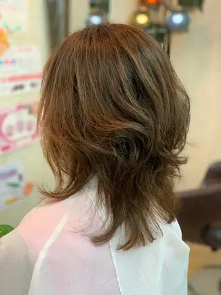 ミディアム パーマ Rootes   Hair  Stage所属・春日部　間庭 寛貴のヘアスタイル