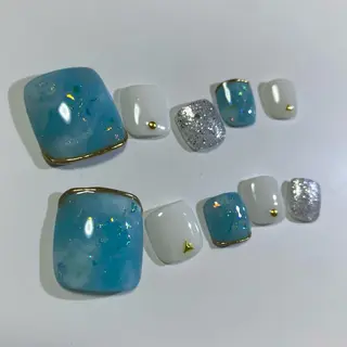 ネイル ハイトーン🦄ネイル 💞のぶちのネイルデザイン