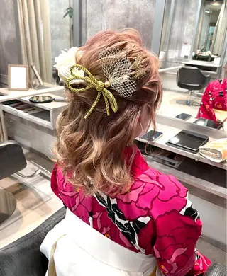 セミロング ヘアアレンジ 骨格整形カット/ ショート✂️堀夢哉のヘアスタイル