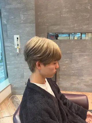 ショート カラー メンズ メンズ特化/ センターパート/八谷のヘアスタイル