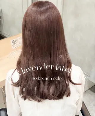 セミロング カラー misaki🩰🤍 まろみ透け感カラーのヘアスタイル