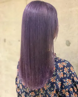 ミディアム カラー ヘアアレンジ 髪質改善×ハイトーン 中田啄也のヘアスタイル