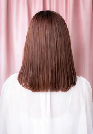 セミロング カラー 艶髪カラー🤍ྀི 強矢　美紗希🩷ྀིのヘアスタイル