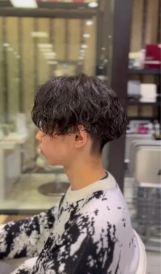 ショート パーマ レイヤー/ショート 遠藤光輝のヘアスタイル