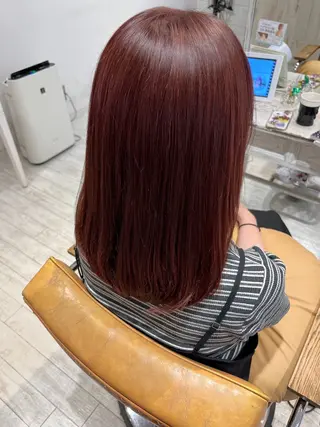 ミディアム カラー 【韓国ヘア×透明感 カラー】笹谷 莉未のヘアスタイル