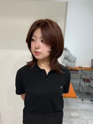 ミディアム カラー ate.心斎橋 RYUKAのヘアスタイル