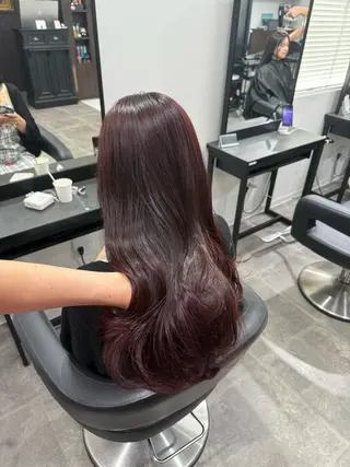 ロング カラー ヘアアレンジ 💗暖色特化ピンク/ 赤髪💗HARUNAのヘアスタイル