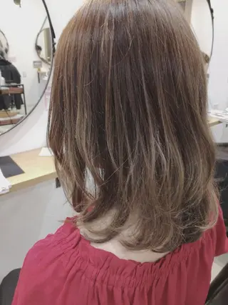 セミロング カラー パーマ ヘアアレンジ メンズ キッズ マツエク・マツパ ネイル 中津No.1髪質改善 店長✨透ける暗髪のヘアスタイル