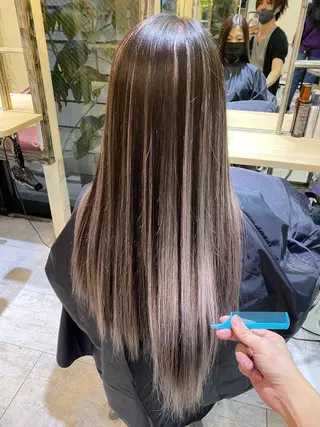 ロング カラー 二 宮のヘアスタイル