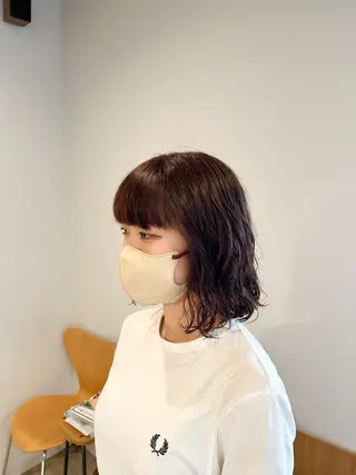 ミディアム パーマ 川端 明莉のヘアスタイル