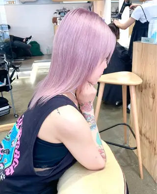 セミロング カラー 圧倒的なケアブリーチ /髪質改善🩵松田のヘアスタイル