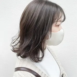 ミディアム カラー 嶋佐 昌大 シマサマオのヘアスタイル