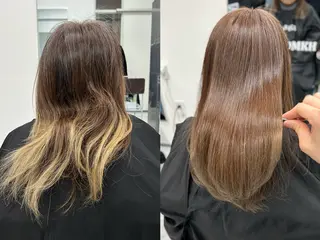 セミロング LOMKH所属・レイヤー/エクステ /縮毛矯正/タツヤのヘアスタイル