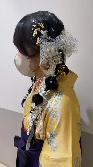 ロング ヘアアレンジ ubu share salon所属・鈴村緋女／ヘアセット ／耳ツボジュエリーのその他イメージ