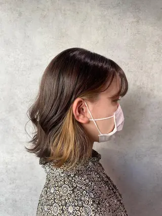 ミディアム 艶•透明感カラー フィーシーのヘアスタイル