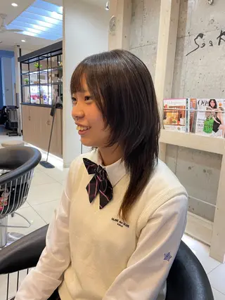 ロング mao♡ベージュ/ 顔周りカットのヘアスタイル