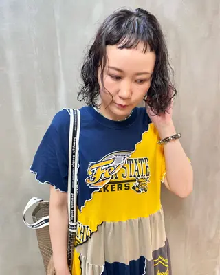 ミディアム カラー パーマ ヘアアレンジ メンズ tatsumi/ボブ ウルフ/レイヤーのヘアスタイル