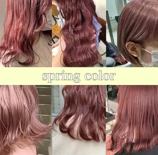 ミディアム カラー 暖色/まろベージュ/ シカタユウカのヘアスタイル