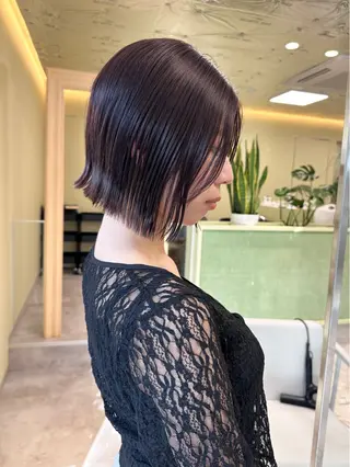 ミディアム ボブ/ぱつっとボブ/ 谷口 海星のヘアスタイル