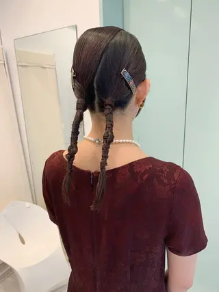 ヘアアレンジ moeka レイヤー /艶カラー/韓国のヘアスタイル