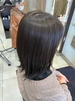 ミディアム カラー ✨髪質改善矯正× ブリーチ✨YU-KIのヘアスタイル