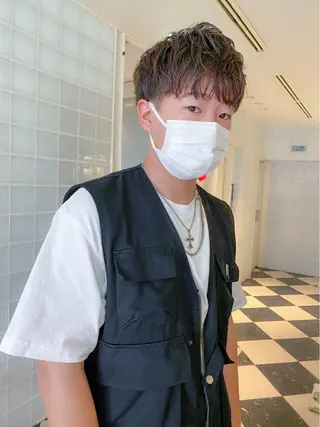 ショート パーマ メンズ 栄/矢場町 三井太朗のヘアスタイル