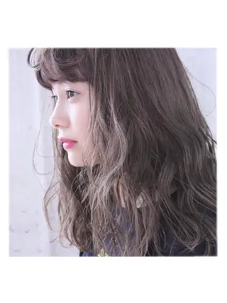 セミロング カラー パーマ ワタベ ハヤト/ トップデザイナーのヘアスタイル