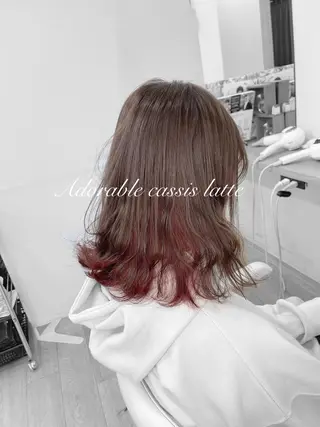 ミディアム カラー Gemini代表 Maedaのヘアスタイル