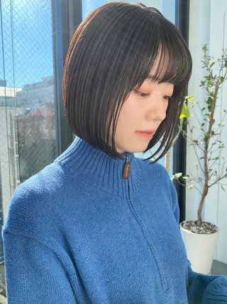 ショート LondBOY🤍 韓国/ボブ/レイヤーのヘアスタイル