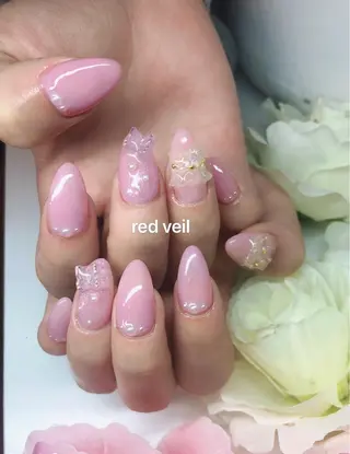 セミロング ネイル 長さ出し専門 nynaのネイルデザイン