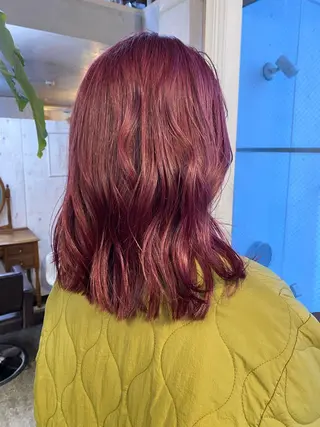 ミディアム カラー パーマ ヘアアレンジ メンズ キッズ ネイル マツエク・マツパ アイブロウ モリモト サナのヘアスタイル