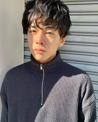 ショート パーマ メンズ 似合わせカラーパーマ 🌿kitin米川のヘアスタイル