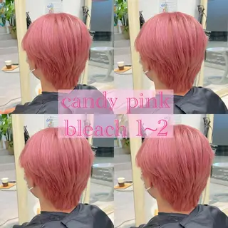 ショート カラー ピンクカラー🎀/ ミルクティー🍼花音のヘアスタイル