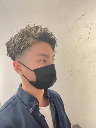 ショート パーマ メンズ Men's hair salon First 中百舌鳥店所属・First なかもず 店 YUKIのヘアスタイル