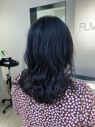 ミディアム パーマ 鈴木 真司のヘアスタイル