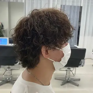 ショート パーマ メンズ CYAN by acoron .池袋所属・メンズパーマ職人 ユキハシのヘアスタイル