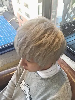 ショート カラー ヘアアレンジ メンズ Le Reve (ルレーブ所属・kobayashi $hogoのヘアスタイル