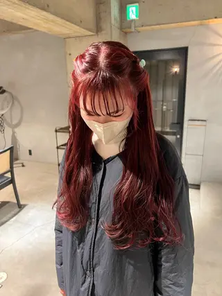 ロング カラー 宮川 日菜子のヘアスタイル