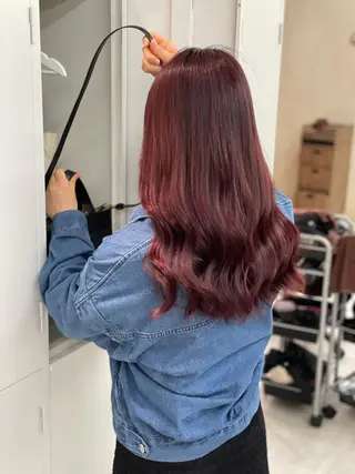 セミロング カラー ショーヤ/ブリーチ /バレイヤージュのヘアスタイル