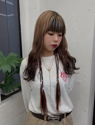 ロング ヘアアレンジ コーンロウ／ブレイズ SYUのヘアスタイル