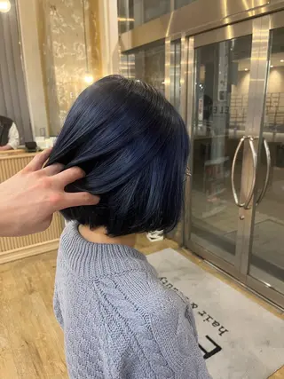 カラー ニュアンスパーマ 曲がる縮毛矯正　爲石のヘアスタイル