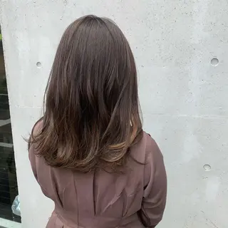 セミロング カラー 中津/柔らかカラー/ ナガオ　イズミのヘアスタイル