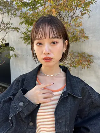 ショート カラー yuuka/ボブ/ダ ブルカラー/髪質改善のヘアスタイル